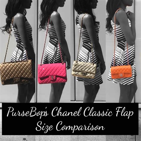 chanel flap bag size comparison.